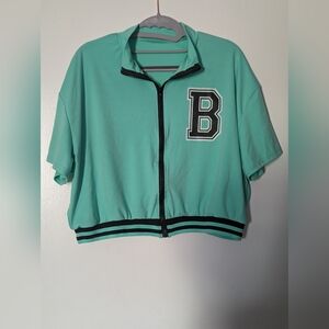 Turquoise Mini Jacket with the Boston B